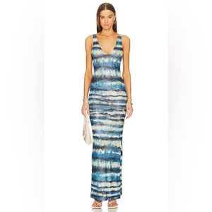 NWT Ronny Kobo Rozio Dress Tie Dye Blue